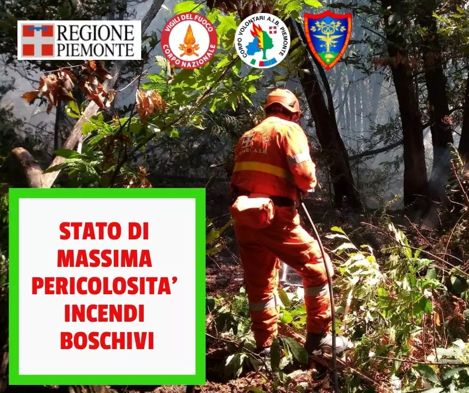 Massima pericolosità incendi boschivi